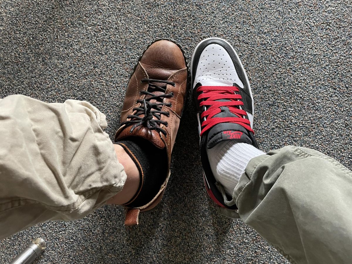 The contrast between cool and comfortable shown in shoes. Photo courtesy of Will Hansen. 
