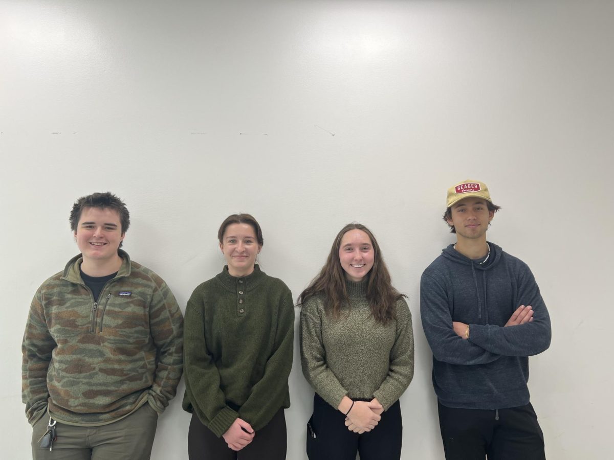 National Merit Scholorship semifinalists (left to right) Eilas Winterer, Claire Kinderwater, Laine Banziger, and Liev Huber. Not pictured: Rose Wiltse