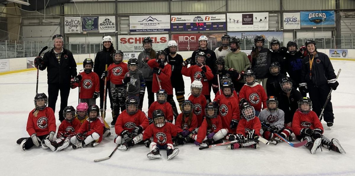 Try Hockey for Free events, depicted above are a great way to introduce new players to the sport and increase participation in girls hockey.   
Photo courtesy of Grace Hoene