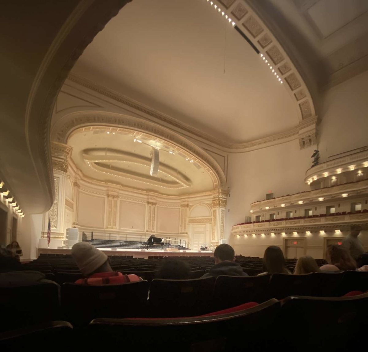 Carnegie hall from the audience. Photo by Amalie Nevarez. 