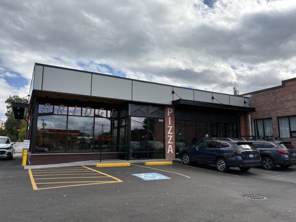 Bridge Pizza’s newly renovated building on Higgins Ave. Photo by Ellie Lopuch.