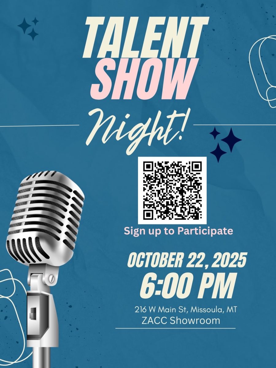 Hellgate's talent show night flyer, with a QR code registration. Photo courtesy of Story Land.