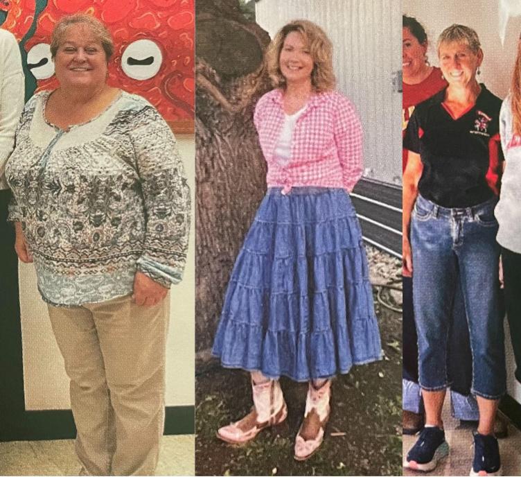 (from left to right) Beth Huguet, Patricia Palin, and Darcy Hover's pictures from 2025 Hellgate Yearbook. Graphic by Mai Mckelvey-Pham.