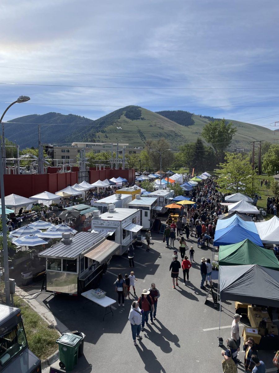 The Missoula Farmers’ Market at Caras Park downtown. Photo by Ellie Lopuch.

